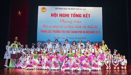 Phong trào   Hát và sáng tác ca khúc cho thiếu nhi  từ   Mái trường xanh  những ước mơ  Tiểu học Đô thị Sài Đồng

